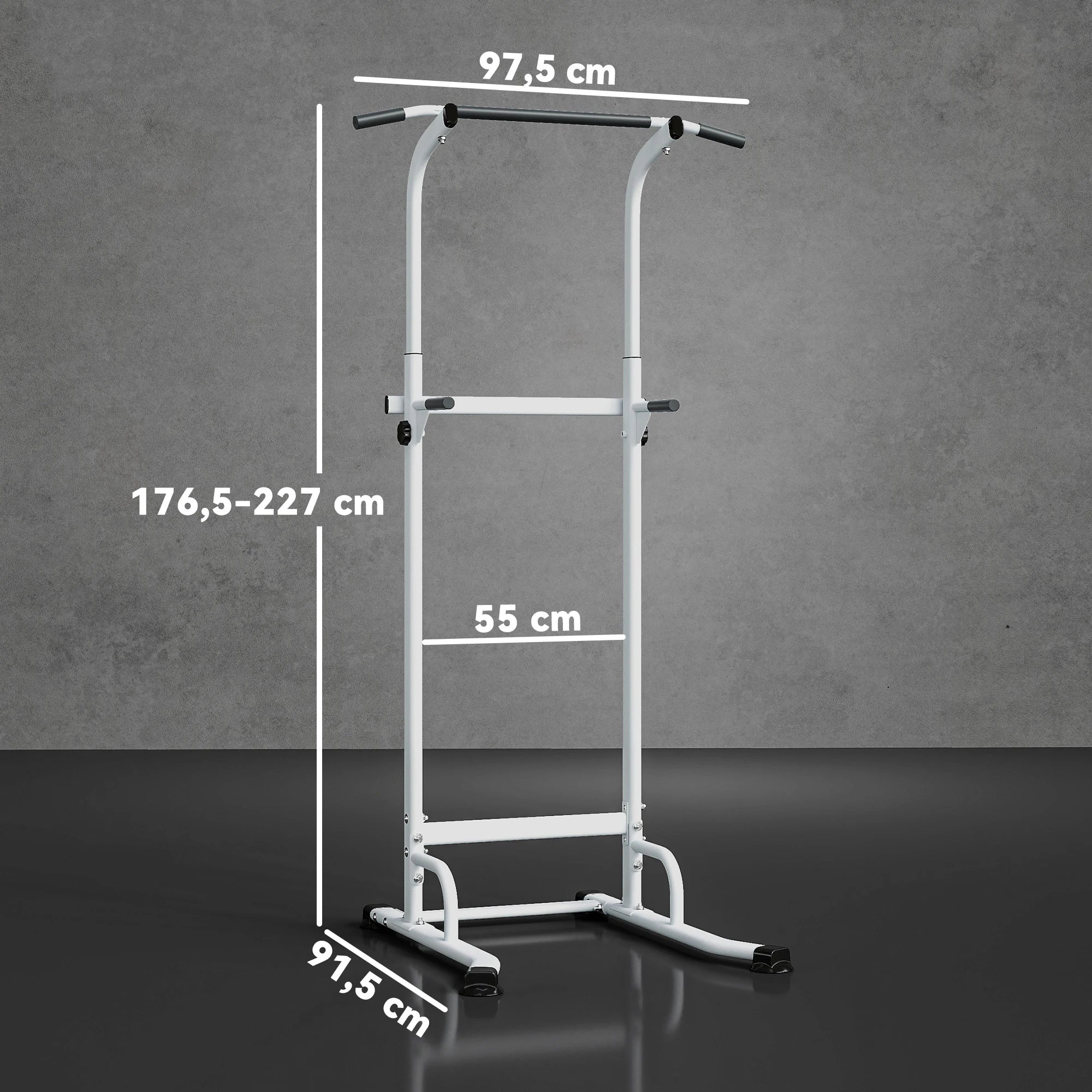 SPORTNOW Tour de Musculation Multifonction – Barre de Traction, Dips & Pompes | Hauteur Réglable 176-227 cm | Charge Max 120 kg Soldes-ShopOnline