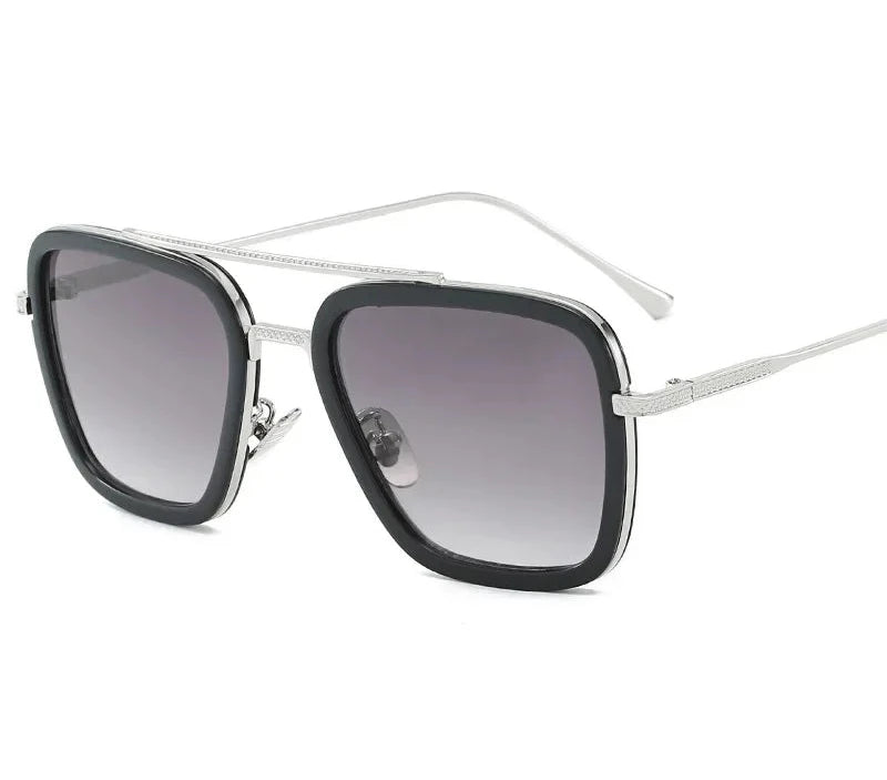 Sun Glasses Fashion Square frame Tony Stark Style Women Sunglasses Men Square Brand Design Sun Glasses Oculos Retro Male Iron Soldes-ShopOnline