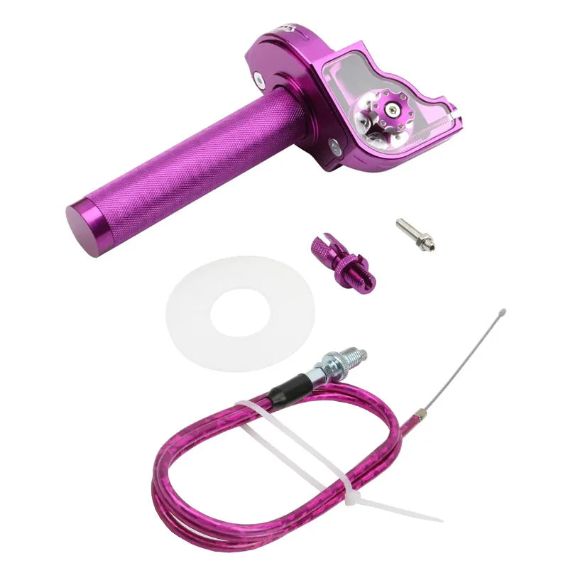 Poignée Gaz CNC Aluminium PowerMotor 22mm – Moto, Scooter, ATV, Quad, 5 Coloris Soldes-ShopOnline