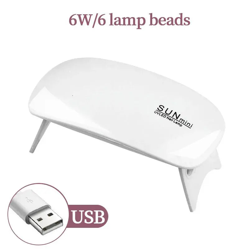 YIKOOLIN Mini Lampe à Ongles Gel  6W Polish Lampe Portable 6 LED UV Manicure Lamp Home USB Nail Phototherapy Machine à Prix Discount - Soldes-ShopOnline