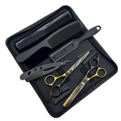 Hairdressing Scissors Set, 6 Inch Hair thinning Scissors Hair Cutting Styling Accessories Tools Kit For Barber Soldes-ShopOnline