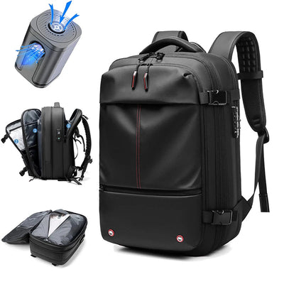 Travel Men 17 inch Laptop Backpack vacuum compression Backpack Business Large Capacity school Backpack expand outdoor backpack Soldes-ShopOnline