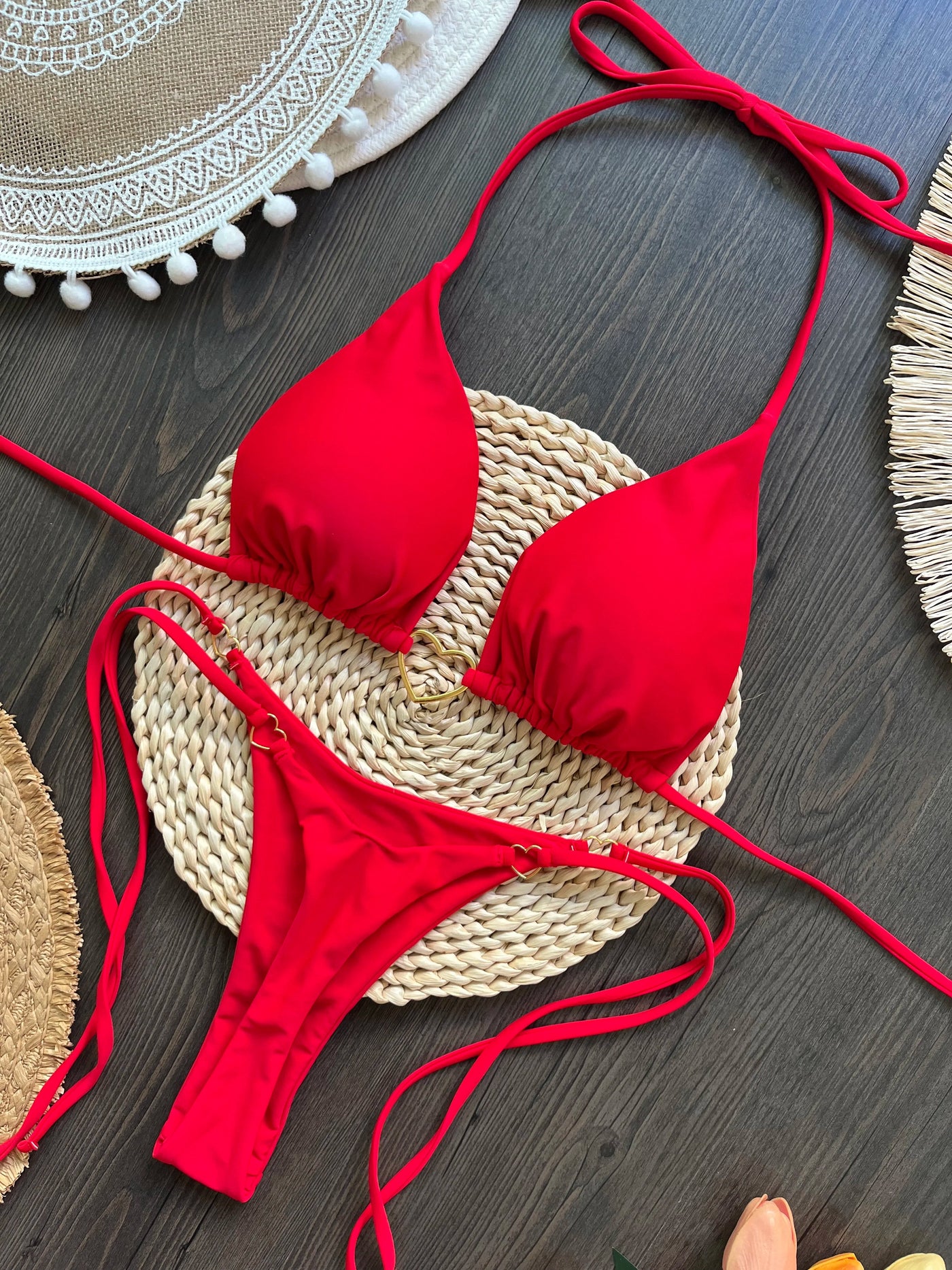 RUOTONSEPT Sexy Halter Solid color Bikini Set Women's Swimsuit Two-piece Triangle Thong Swimwear Bathing Suit Brazilian Biquinis Soldes-ShopOnline