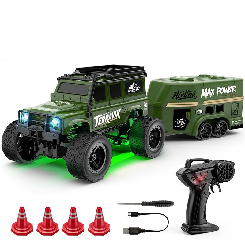 Voiture Télécommandée Mini 1:64 4x4 avec Remorque LKCOMO – Cadeau Garçon Soldes-ShopOnline
