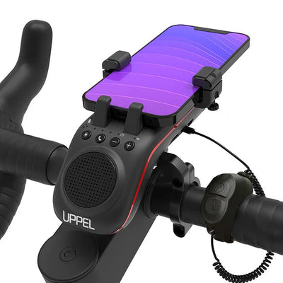 UPPEL 10 in 1 Bike Light 5000mAh Rechargeable Front Lamp Bicycle Phone Holder with Bluetooth Speaker Cycling Bell Accessories Soldes-ShopOnline