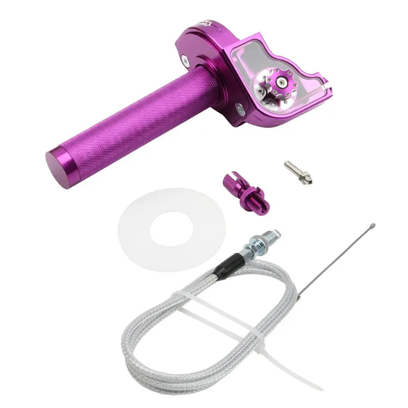Poignée Gaz CNC Aluminium PowerMotor 22mm – Moto, Scooter, ATV, Quad, 5 Coloris Soldes-ShopOnline
