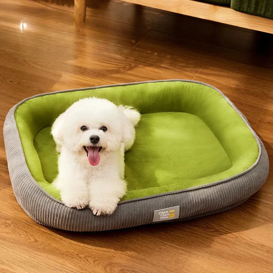 Lit pour Chien lavable détachable toutes saisons pour petits/moyens chiens - Tapis de coussin de canapé thermique pour animaux de compagnie d'hiver avec housse amovible - Soldes-ShopOnline
