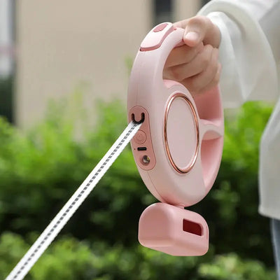 Laisse rétractable pour chien de 3 M avec lumière LED, 500mAh USB rechargeable, anti-tirait et laisse de marche de sécurité nocturne pour animal de compagnie - Soldes-ShopOnline