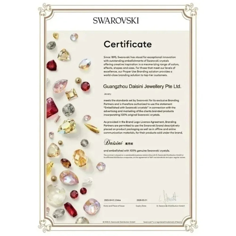 Daisini – Bague Taille Coussin Cristaux Swarovski | Laiton Plaqué Or Blanc 18K, 27 Cristaux, Quotidien & Soirée Soldes-ShopOnline