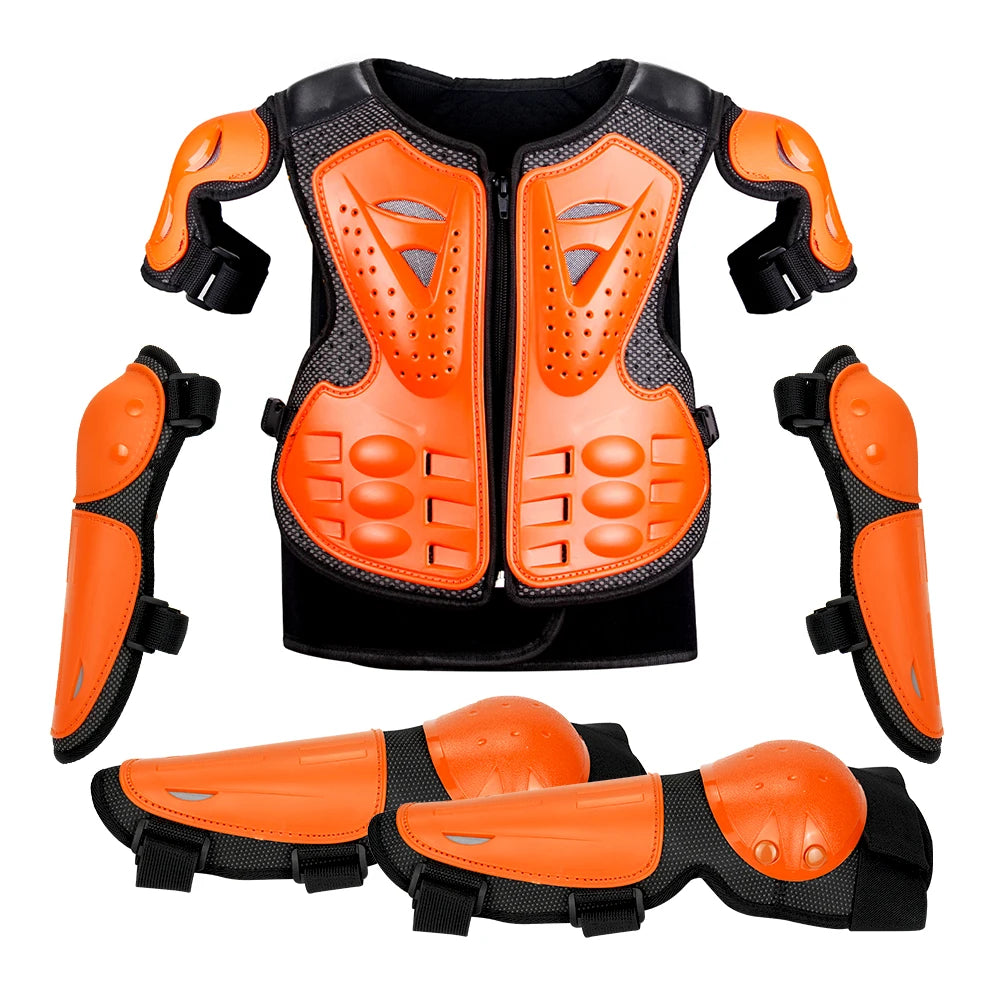 Gilet de Protection Moto Enfant HEROBIKER – Armure Complète Motocross, Coudes & Genouillères Soldes-ShopOnline