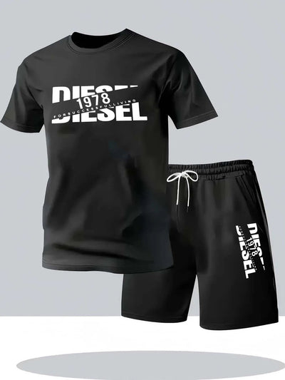 Ensemble Homme Été T-shirt Short - Tenue Décontractée Imprimée Confort Soldes-ShopOnline