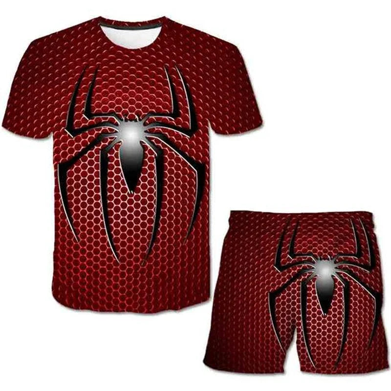 Ensemble Enfant Marvel Spider-Man – T-Shirt + Short Respirant, 4-6 Ans Soldes-ShopOnline