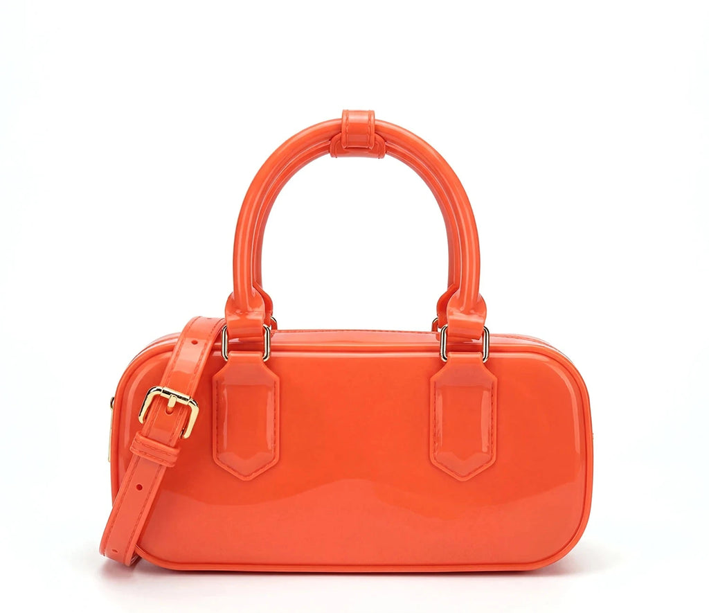 New Korean style fresh and cute womens bowling bag PVCwaterproof unique and versatile Boston bag womens crossbodybag and handbag Soldes-ShopOnline