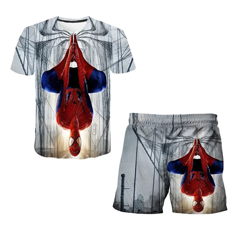 Ensemble Enfant Marvel Spider-Man – T-Shirt + Short Respirant, 4-6 Ans Soldes-ShopOnline