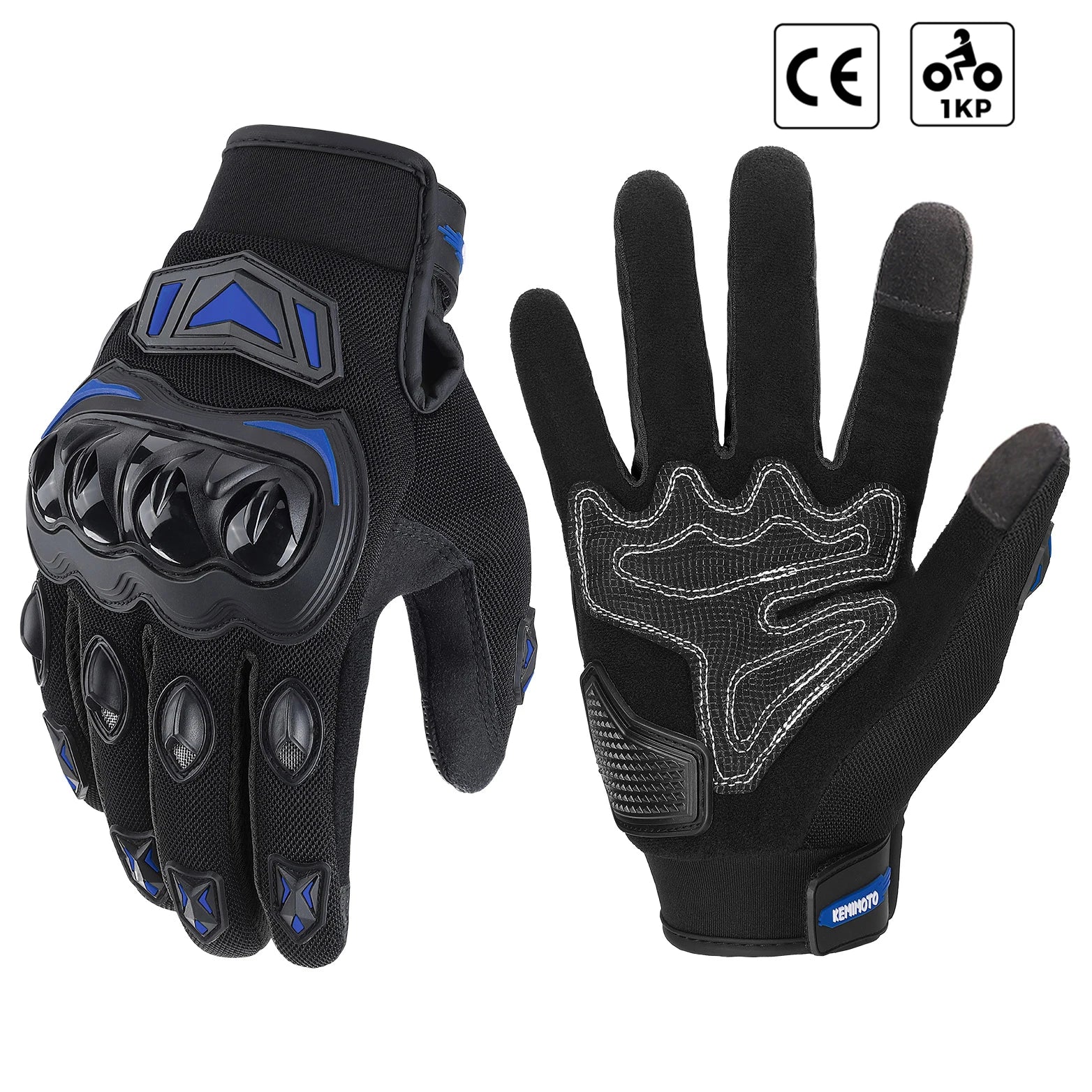 Gants Moto Été KEMITOUR – Écran Tactile, Certifiés CE, Hommes & Femmes – Noir Soldes-ShopOnline