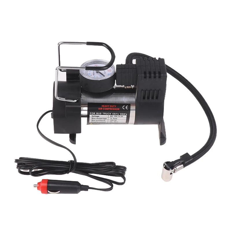 Heavy Duty Air Compressor Auto Repair Emergency Tool Accessories 12V 100PSI Car Air Pump Portable Mini Car Tyre Inflator Pump Soldes-ShopOnline