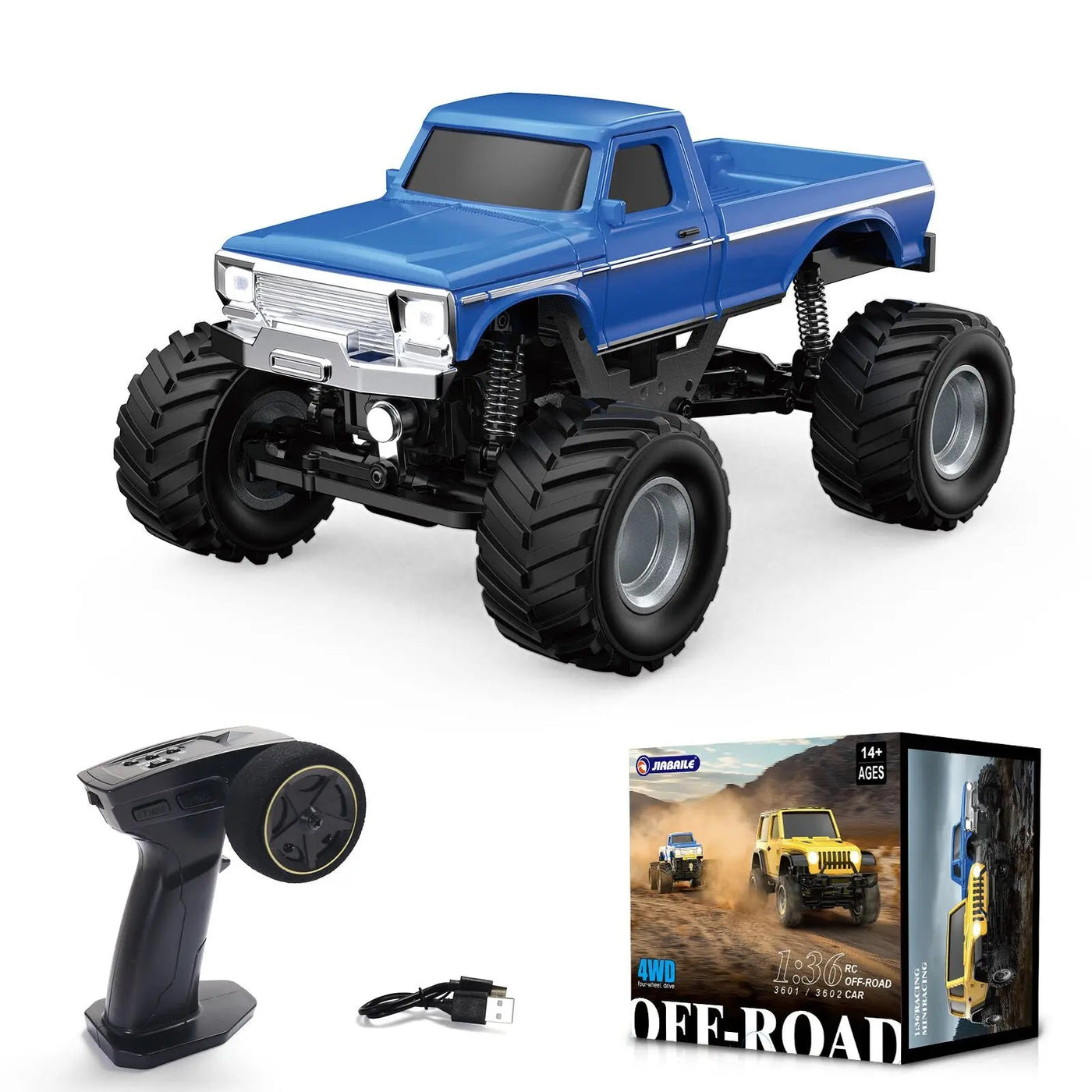 Toys 1/36 RC Crawler Car 4WD Mini Radio Control Off-road Vehicles Light System RC Car Remote Control Hobby Model Gift Soldes-ShopOnline