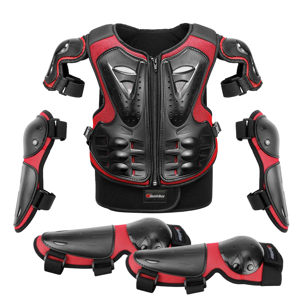 Gilet de Protection Moto Enfant HEROBIKER – Armure Complète Motocross, Coudes & Genouillères Soldes-ShopOnline
