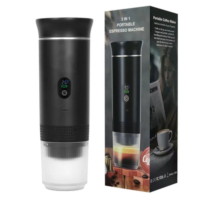 Portable Coffee Machine 3 in 1 Portable Capsule Coffee Makers For Home&Camping Wireless Espresso Digital Display Coffee Maker Soldes-ShopOnline