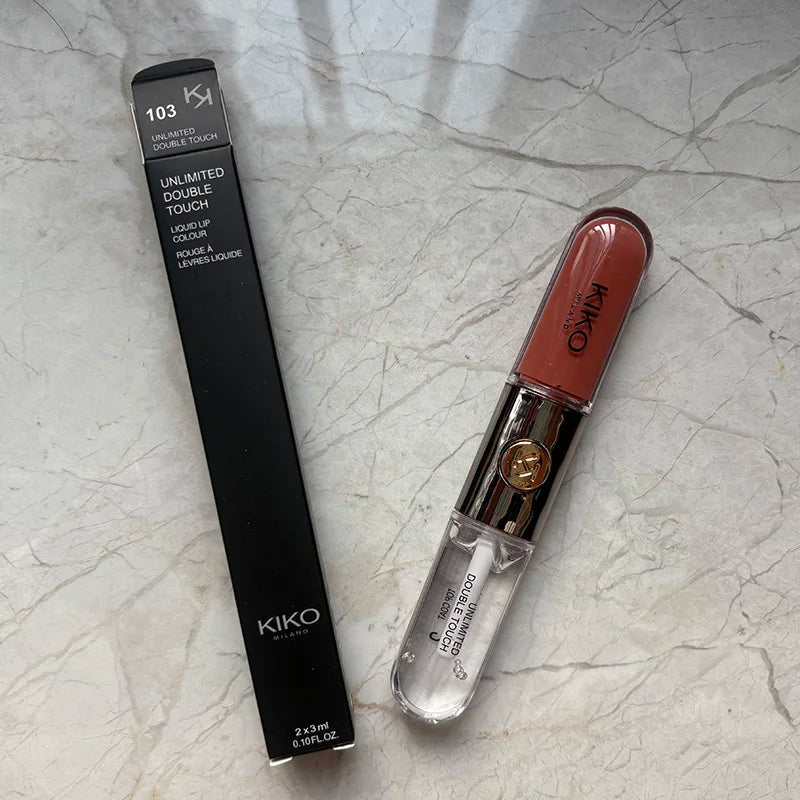 Kiko Milano – Gloss Double Tête Transparent Effet Miroir | Longue Tenue, Non Collant, Hydratant, Teintes Nude & Milk Tea Soldes-ShopOnline