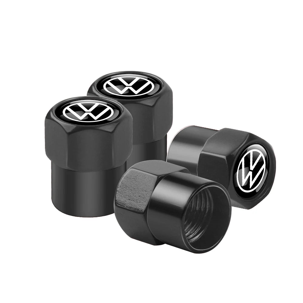 4Pcs Metal Car Wheel Tire Valve Caps Cover Accessorie For Volkswagen GTI Golf 6 7 Polo VW R-Line CC Passat B6 Tiguan Tharu Jetta Soldes-ShopOnline