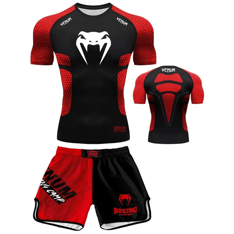 Ensemble Boxe MMA Venom UFC – T-Shirt + Short Séchage Rapide Soldes-ShopOnline
