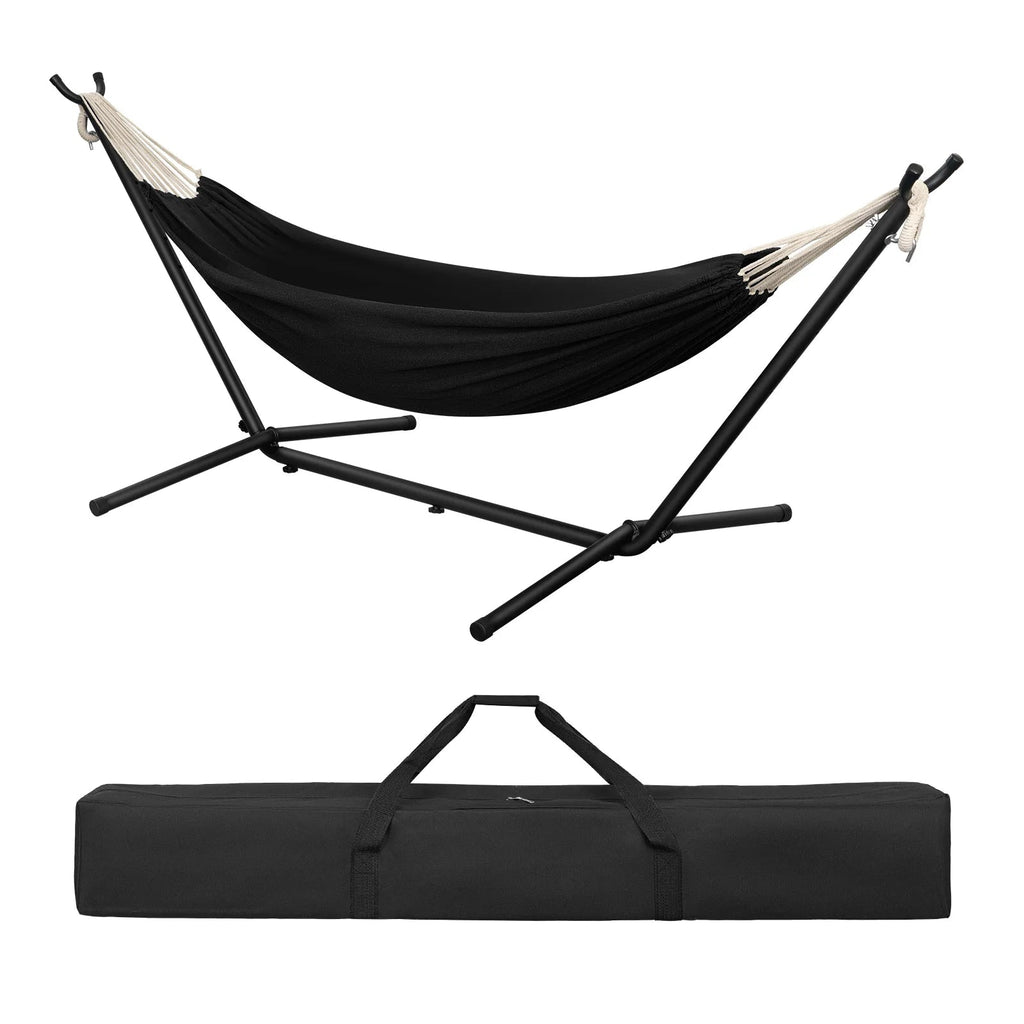 Hamac Double Portable avec Support – 250 kg, 2 Personnes, Camping & Jardin, 280×106×100 cm Soldes-ShopOnline