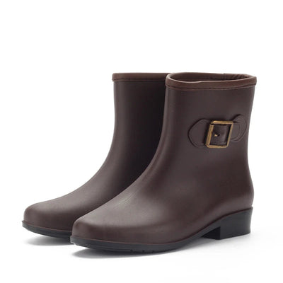 Cresta Women's Fashion Rain Boots Short Tube Boots Outdoor Anti-slip Waterproof Shoes Female Versatile Low Top Rubber Rain Boots Soldes-ShopOnline
