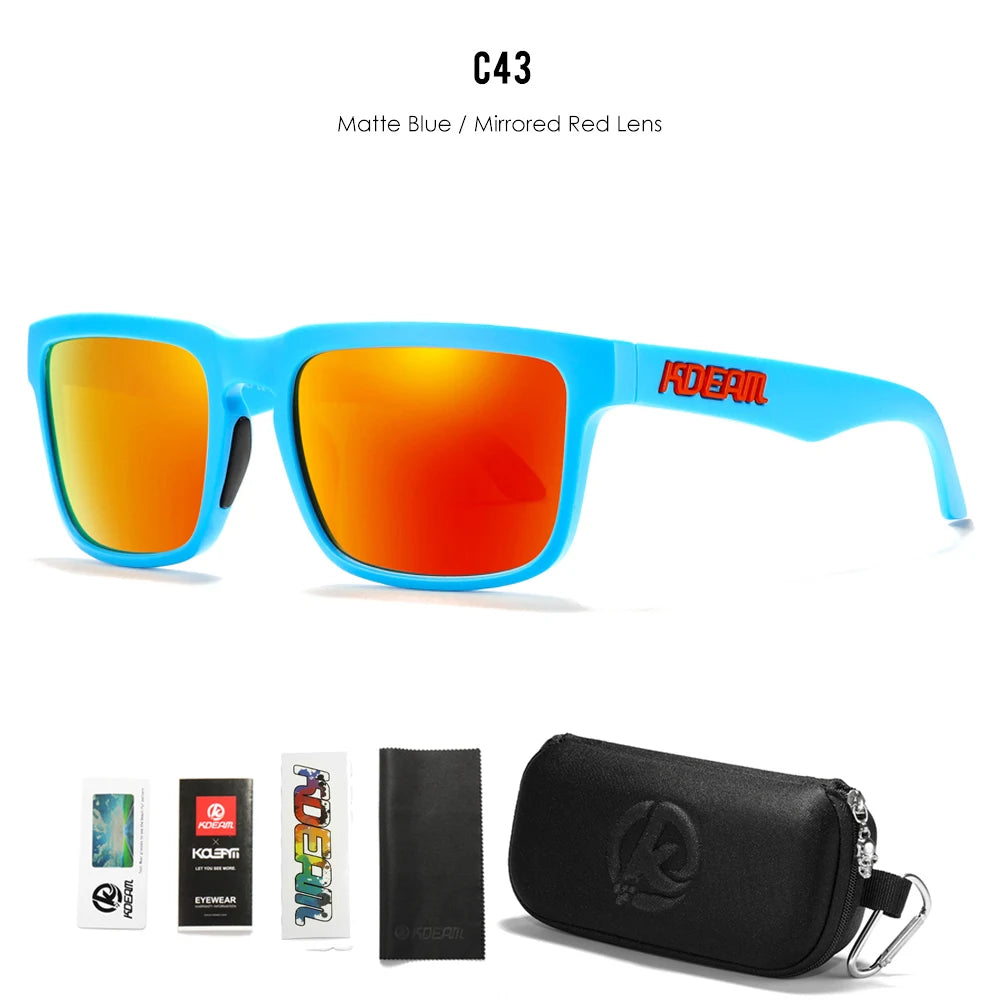 Lunettes de Soleil KDEAM KD332 Carrées Polarisées – UV400, Voyage, Unisexe + Étui Soldes-ShopOnline