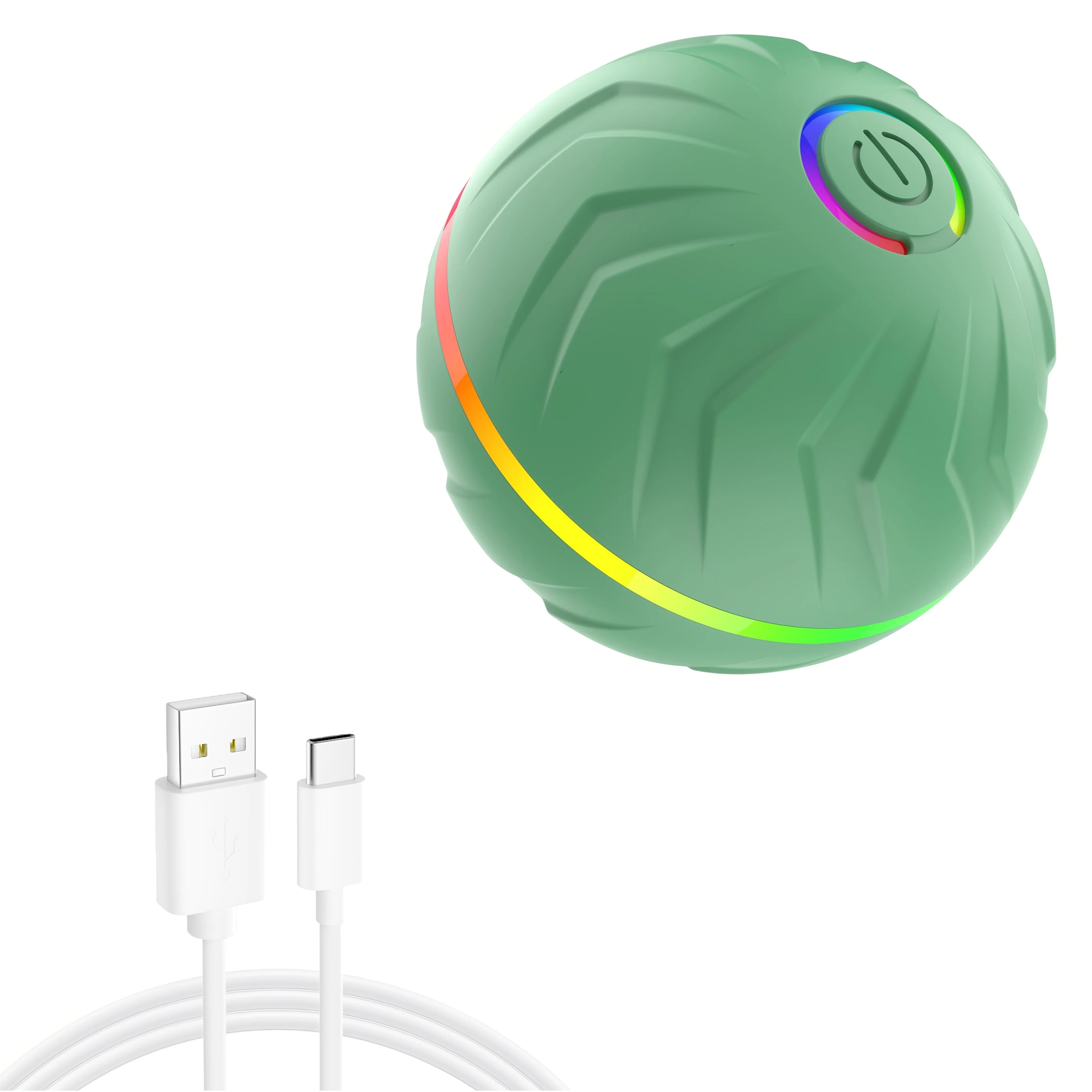 Intelligent dog toy, interactive pet toy, random rolling and jumping, colorful lights, long-lasting battery life of 4 hours, inc Soldes-ShopOnline