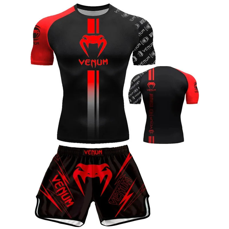 Ensemble Boxe MMA Venom UFC – T-Shirt + Short Séchage Rapide Soldes-ShopOnline