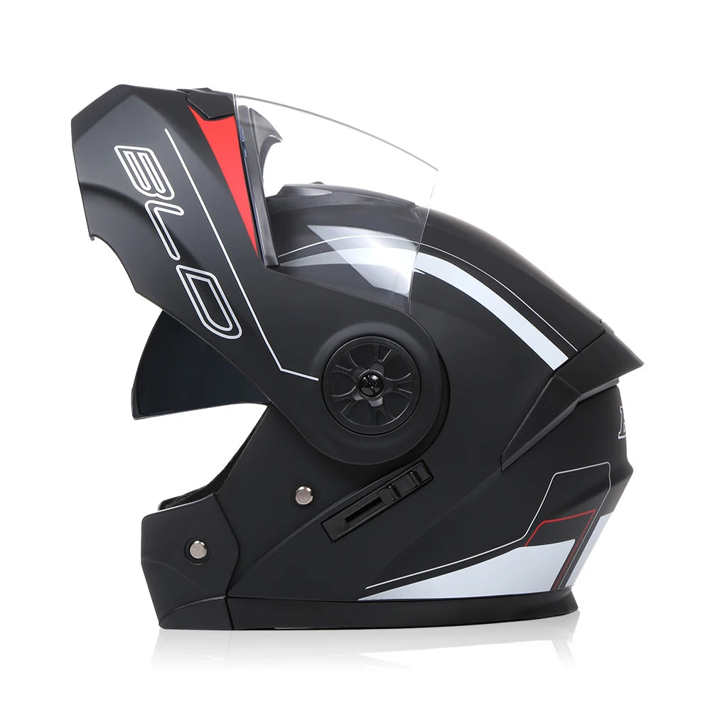 Casque Moto Modulable BLD Flip-Up – Visière Anti-Buée, Certifié E-Mark Soldes-ShopOnline