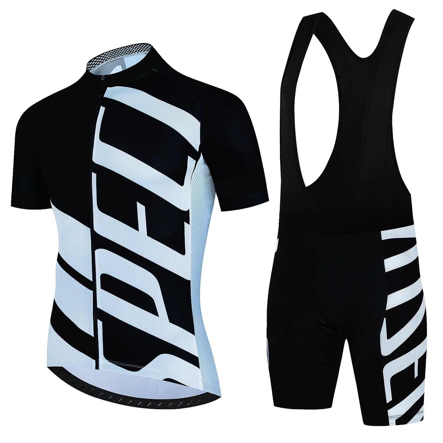 Tenue Cyclisme Homme Pro MTB – Maillot + Cuissard Été, Gel Respirant, SPF30, Fermeture Zip Soldes-ShopOnline