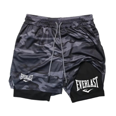 Men Running Shorts 2 In 1 Double-deck Sport Shorts  Gym Fitness Short Pants Training Jogging Bottom Men's Clothing RL0615 Soldes-ShopOnline