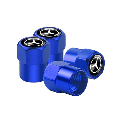4Pcs Metal Car Wheel Tire Air Valve Caps Dust Cover For Mercedes benz A B C E G CLA GLK CLASS AMG W221 W212 W213 W205 W176 W177 Soldes-ShopOnline