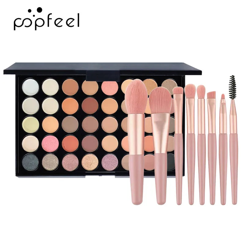 Palette Fards à Paupières POPFEEL 40 Couleurs – Mat & Shimmer, Waterproof, Certifiée CPNP Soldes-ShopOnline