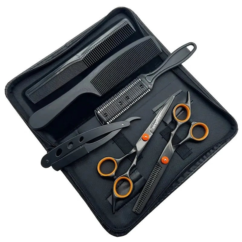 Hairdressing Scissors Set, 6 Inch Hair thinning Scissors Hair Cutting Styling Accessories Tools Kit For Barber Soldes-ShopOnline