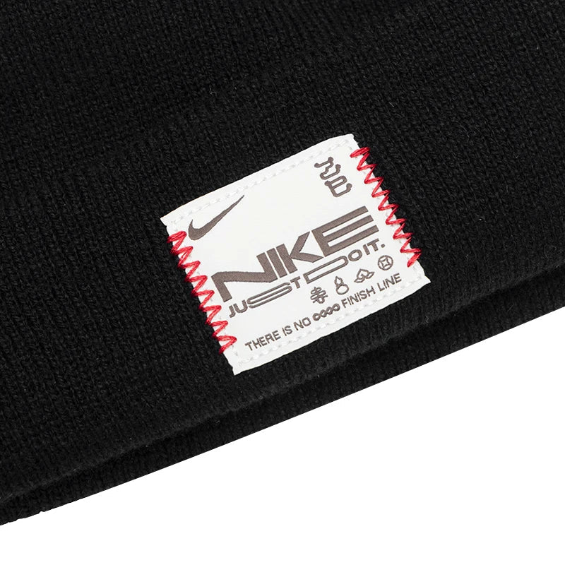 Nike Knitted Woolen Hat Men's and Women's Hat Outdoor Warm Cycling Sports Hat Pullover Cold Hat Hj7024-010 Soldes-ShopOnline