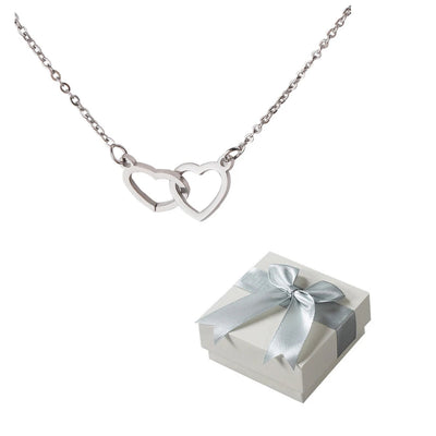 PolishedPlus Custom Names Heart Necklace Personalized Jewelry Rotating Rose Box Pendant Chain For Women Wife Valentine's Day Soldes-ShopOnline