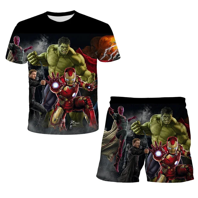 Ensemble Enfant Marvel Spider-Man – T-Shirt + Short Respirant, 4-6 Ans Soldes-ShopOnline