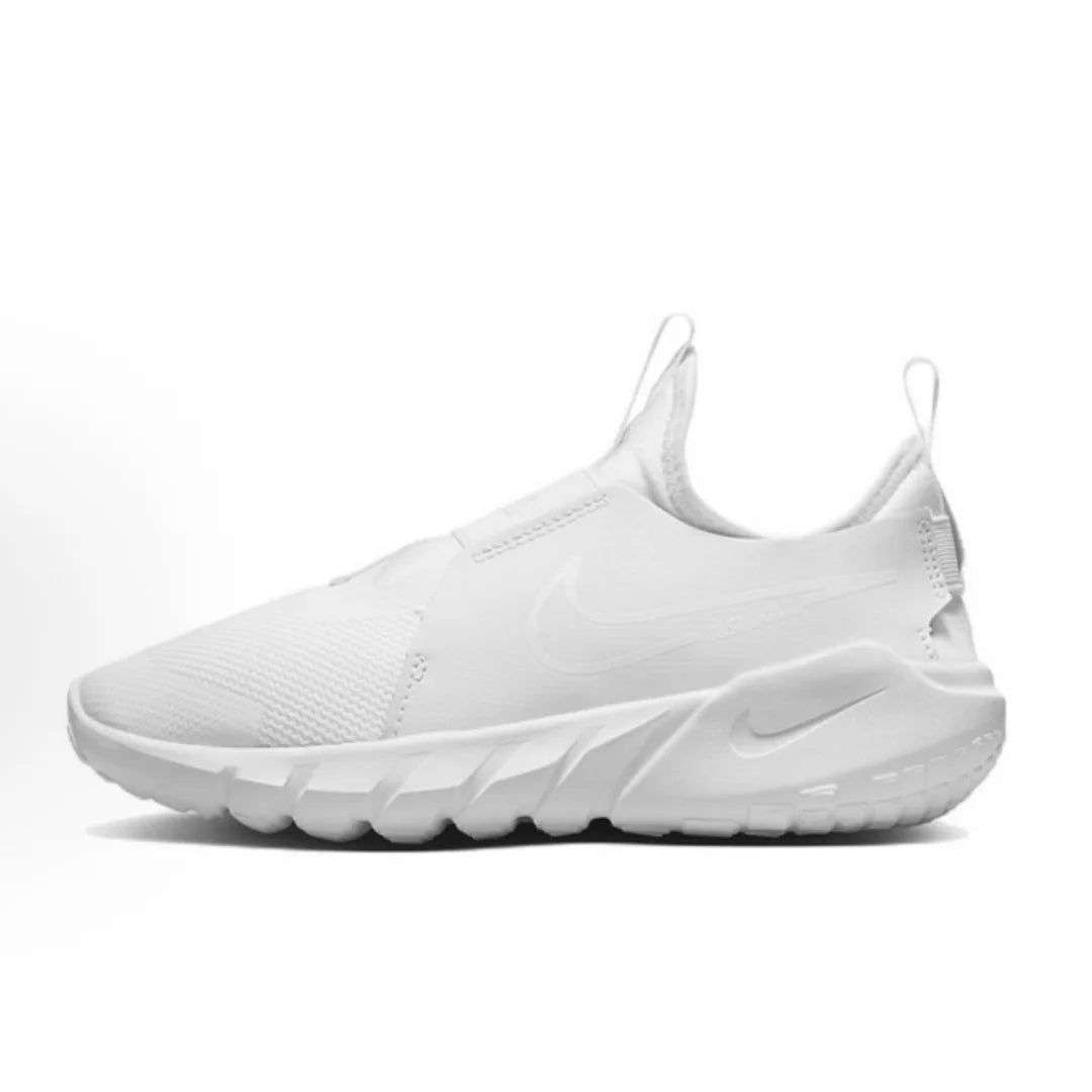 Nike Flex Runner 2 Slip-On Femme – Argent & Blanc, Mesh Cousu, Légère, Trajet & Voyage Soldes-ShopOnline