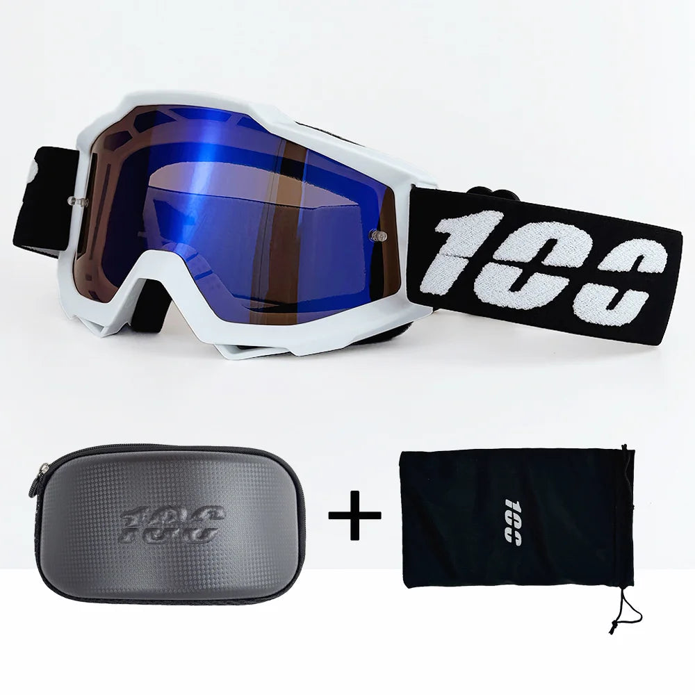 100 Motorcycle Goggles Eyeglasses Off Road MX MTB Motocross Glasses Downhill Cycling Dirt Bike Racing sport Protection Goggles Soldes-ShopOnline