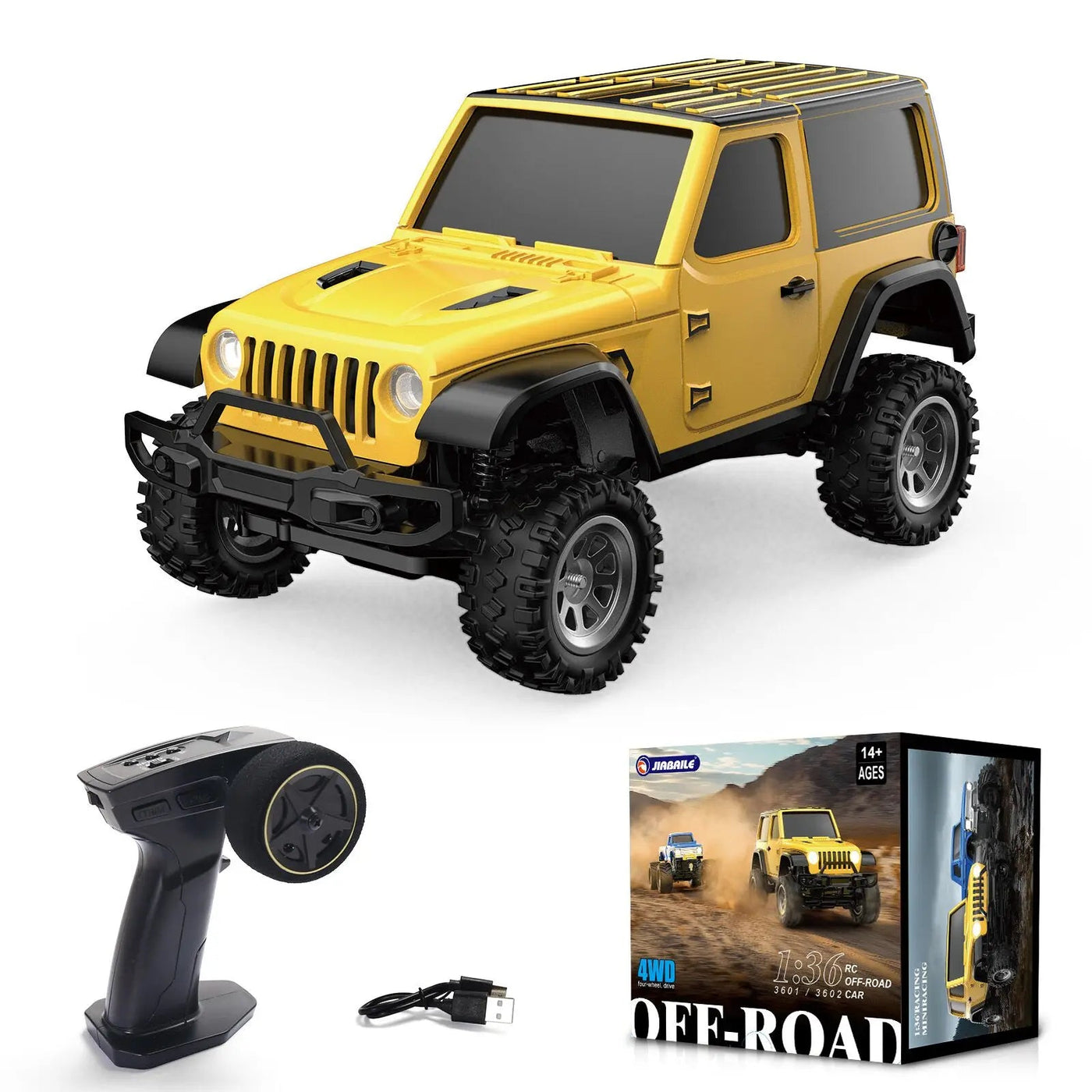 Toys 1/36 RC Crawler Car 4WD Mini Radio Control Off-road Vehicles Light System RC Car Remote Control Hobby Model Gift Soldes-ShopOnline