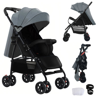 lightweight strollers four wheel strollers Baby Stroller baby 3 in 1 stroller Baby Trolley Travel pram Car for Newborn Baby Soldes-ShopOnline