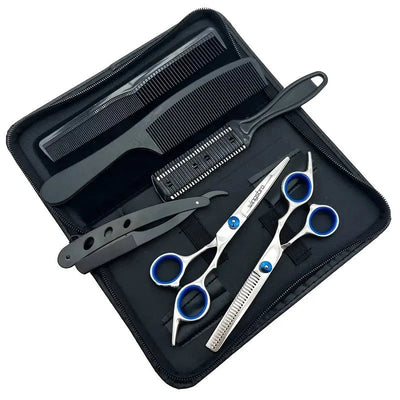 Hairdressing Scissors Set, 6 Inch Hair thinning Scissors Hair Cutting Styling Accessories Tools Kit For Barber Soldes-ShopOnline