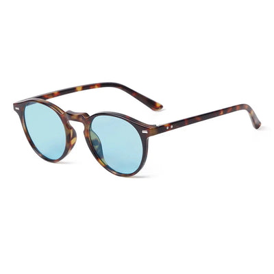 Vintage Fashion Round Sunglasses Women Men 2024 Brand Design Retro Rivet Yellow Blue Lens Square Sun Glasses Male Female Goggles Soldes-ShopOnline