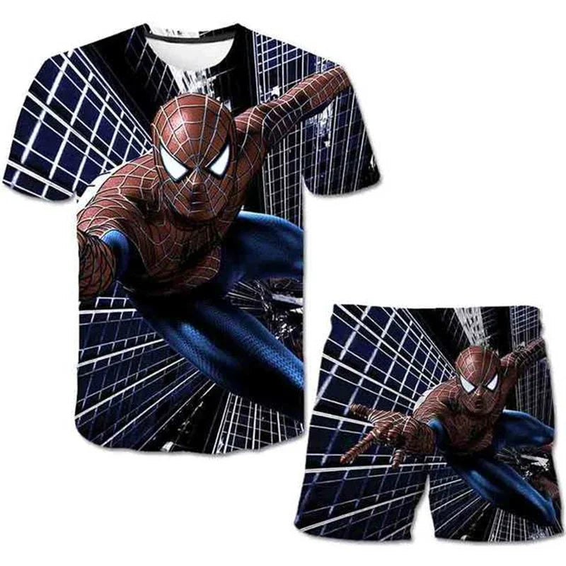 Ensemble Enfant Marvel Spider-Man – T-Shirt + Short Respirant, 4-6 Ans Soldes-ShopOnline