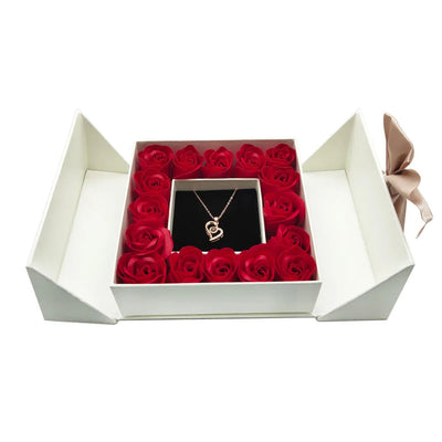 Eternal Roses Gift Box with Design Necklace 100 Languages Love You Birthday Gifts for Her Women Wife Mom Girlfriend Valentines Soldes-ShopOnline