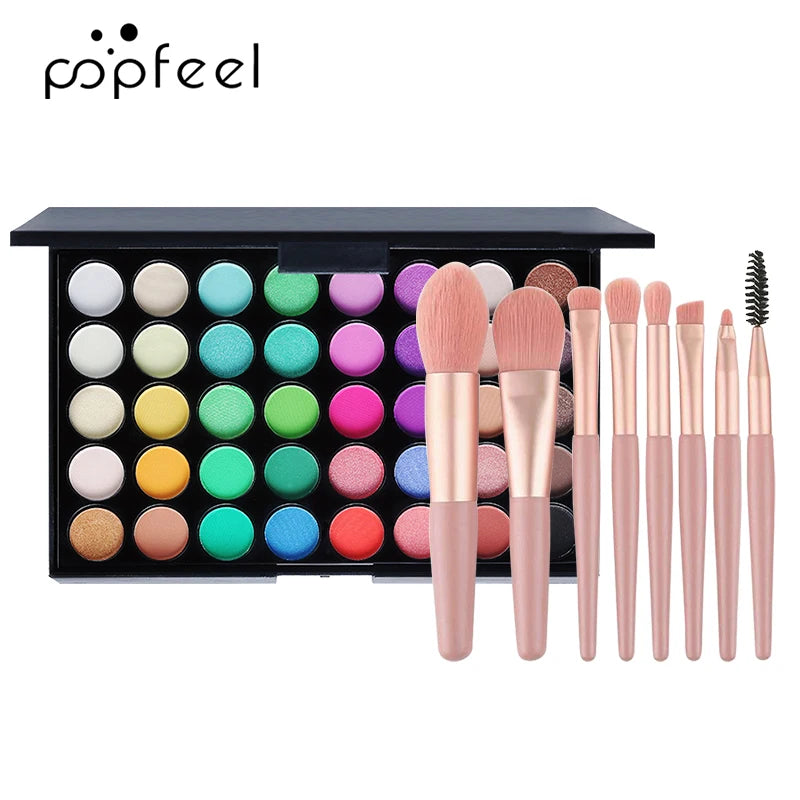 Palette Fards à Paupières POPFEEL 40 Couleurs – Mat & Shimmer, Waterproof, Certifiée CPNP Soldes-ShopOnline