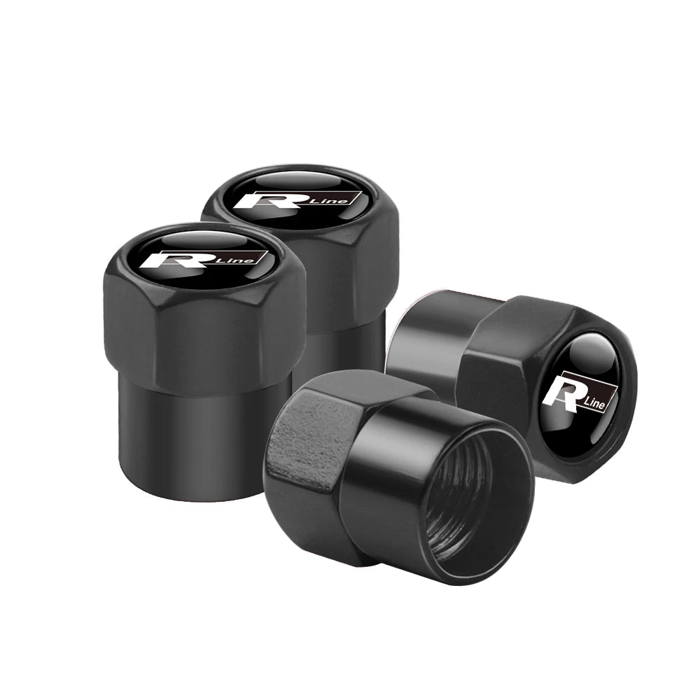 4Pcs Metal Car Wheel Tire Valve Caps Cover Accessorie For Volkswagen GTI Golf 6 7 Polo VW R-Line CC Passat B6 Tiguan Tharu Jetta Soldes-ShopOnline